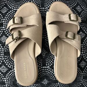 Cole Haan Womens Megan Buckle Slide Sandals